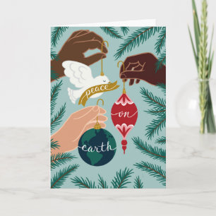 Carte Vœu de Noël Paix sur Terre