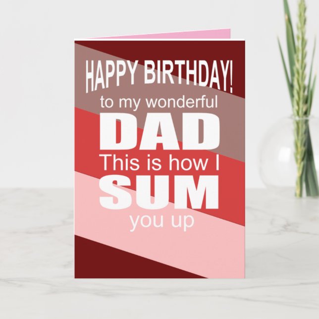 Carte voeu drôle de joyeux anniversaire à papa (Devant)