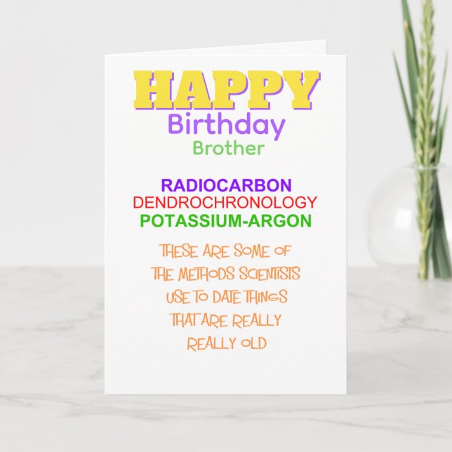 Carte voeu scientifique de joyeux anniversaire frère (Devant)