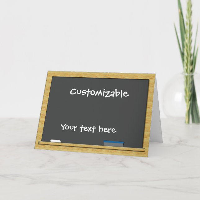 Carte Voeux Blackboard - Personnalisable (Devant)