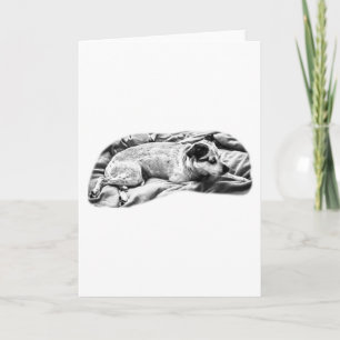 Carte Vœux chaleureux d'un chien vigilant