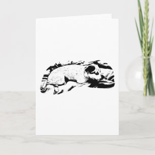 Carte Vœux chaleureux d'un chiot vigilant