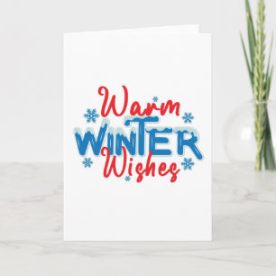 Carte Vœux chaleureux pour l'hiver