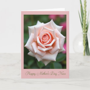 Carte Vœux Chaleureux Rose Velours