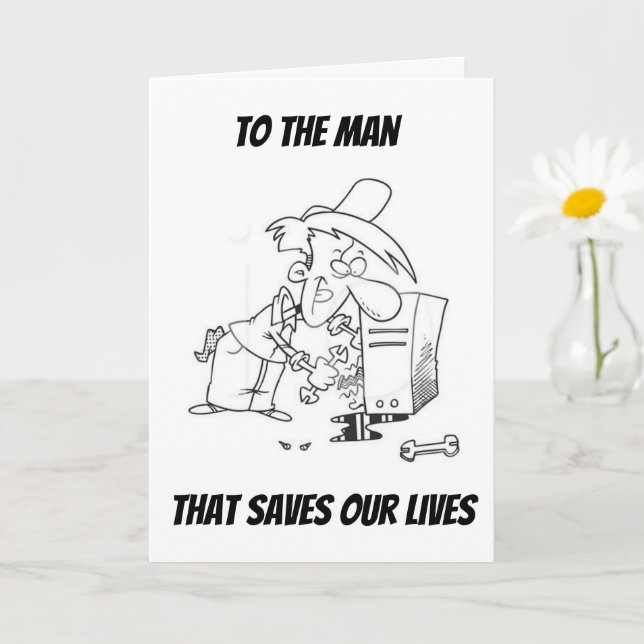 CARTE **VOEUX D'ANNIVERSAIRE À NOTRE DÉPANNEUR INF (Petite plante)