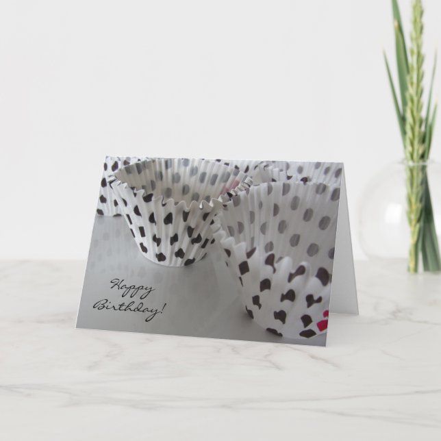 Carte Vœux d'anniversaire à pois (Devant)