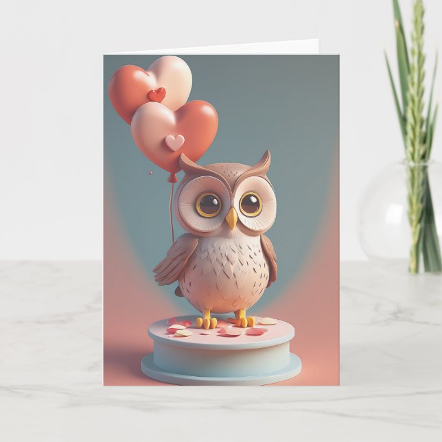 Carte Vœux d'anniversaire au clair de lune (Devant)