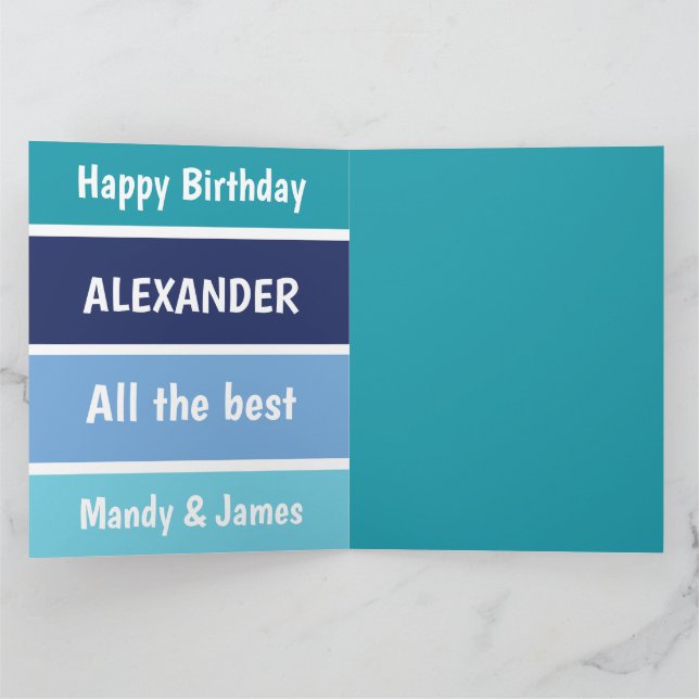 Carte Voeux d'anniversaire cool (Intérieur)