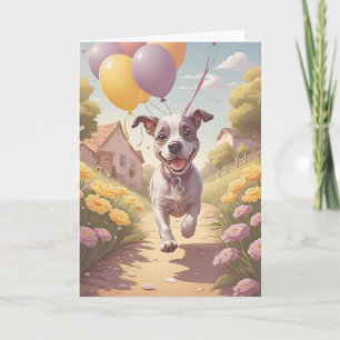 Carte Vœux d'anniversaire de chien