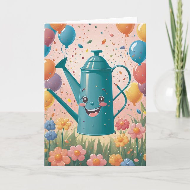 Carte Vœux d'anniversaire de jardin (Devant)