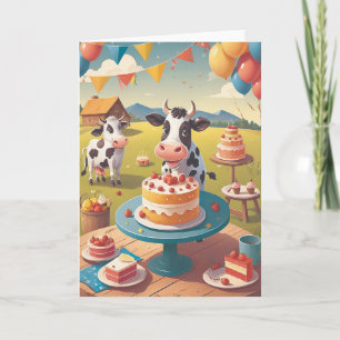Carte Vœux d'anniversaire de la ferme fraîche