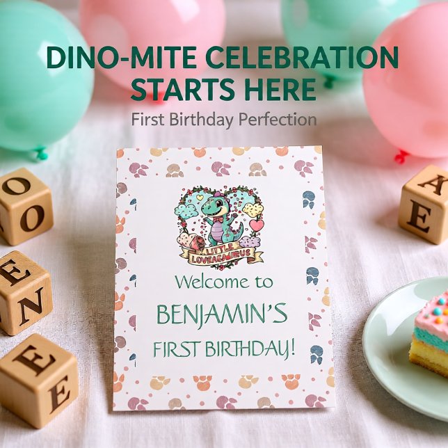 Carte Vœux d'anniversaire de Little Dino (Créateur téléchargé)
