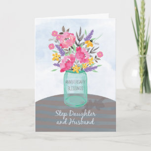 Carte Vœux d'anniversaire de mariage pour la belle-fille