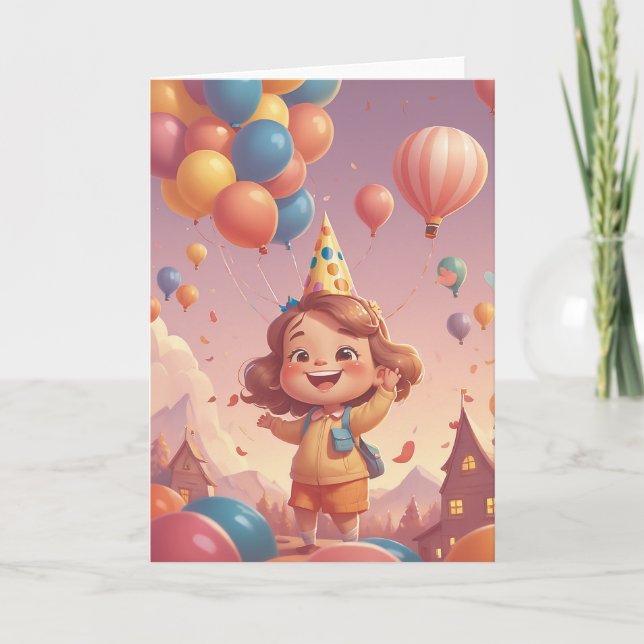 Carte Vœux d'anniversaire en taille octet (Devant)