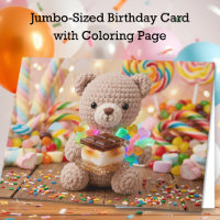 Vœux d'anniversaire géants de Teddy au crochet