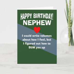 Carte voeux d'anniversaire heureux pour neveu