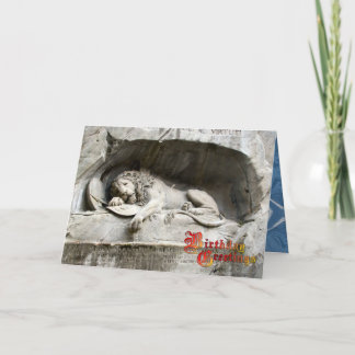 Carte Voeux d'anniversaire - Monument du Lion, Lucerne