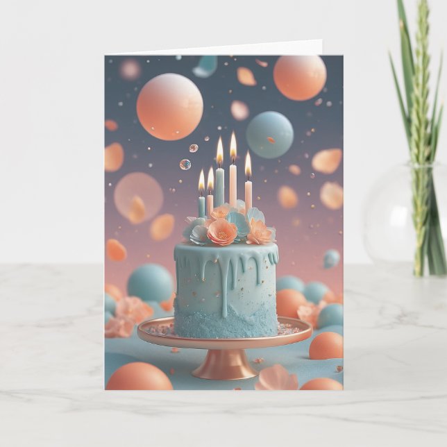 Carte Vœux d'anniversaire pour la vie (Devant)