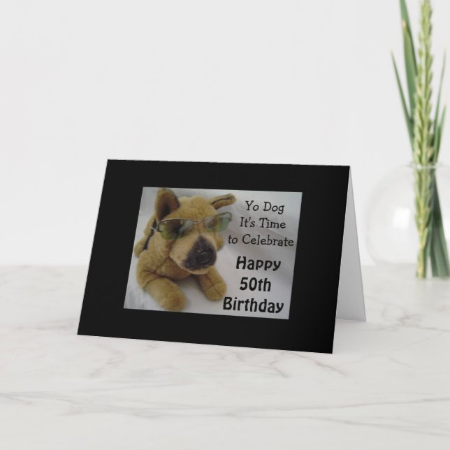 Carte Vœux d'anniversaire pour les cinquante ans (Devant)