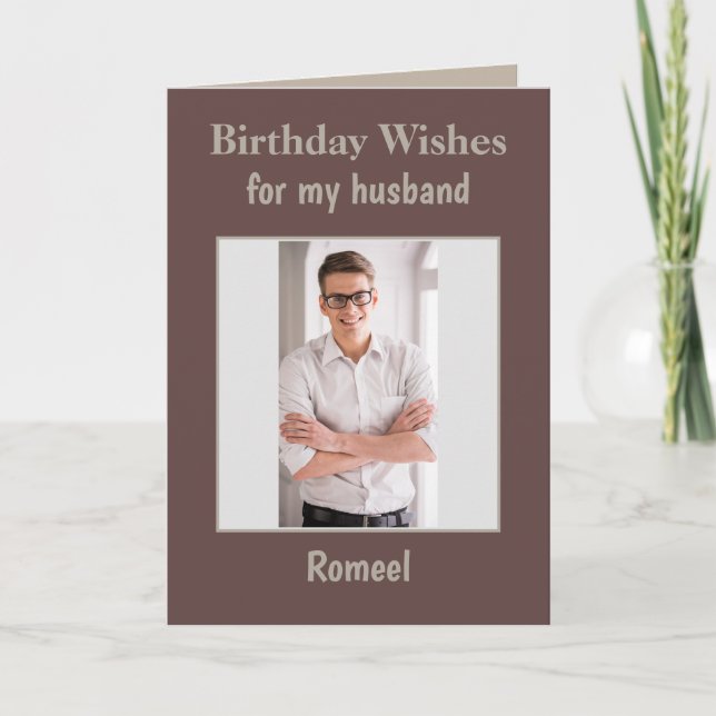 Carte Voeux d'anniversaire pour mon mari (Devant)