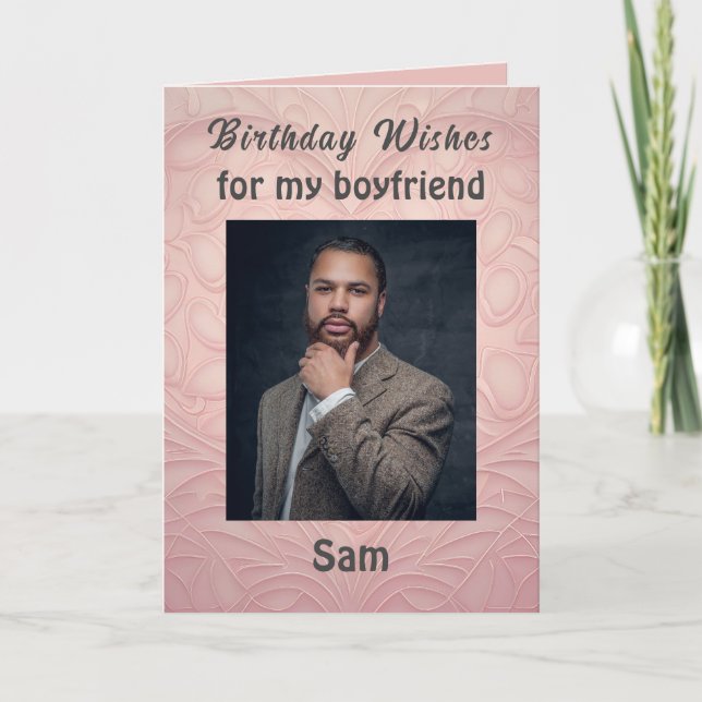 Carte Vœux d'anniversaire pour mon petit ami Classy Mode (Devant)