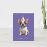 Vœux d'anniversaire pour un French Bulldog fantais