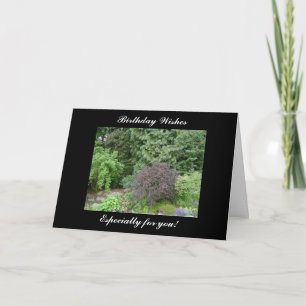 Carte Vœux d'anniversaire pour un jardin pittoresque