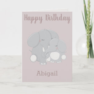 Carte Vœux d'anniversaire pour un thème de petite fille 