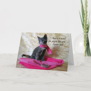 Carte Voeux d'anniversaire Purrparfait de la Princesse T