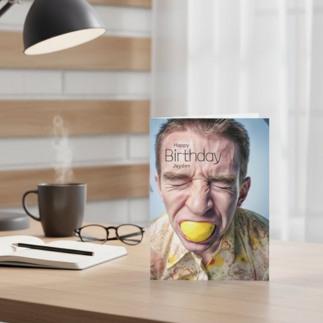 Carte Voeux d'anniversaire Zesty - Squeeze Out the Fun! (Zesty Birthday Wishes - Squeeze Out the Fun! Card)