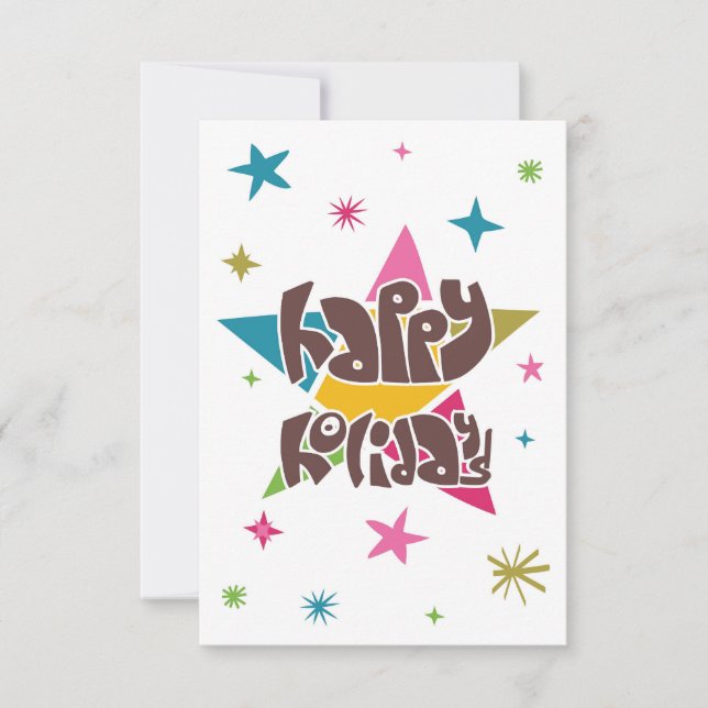 Carte Vœux de fêtes joyeuses. (Devant)