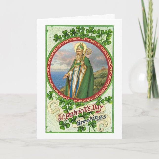 Carte Vœux de la Saint-Patrick religieux (Devant)
