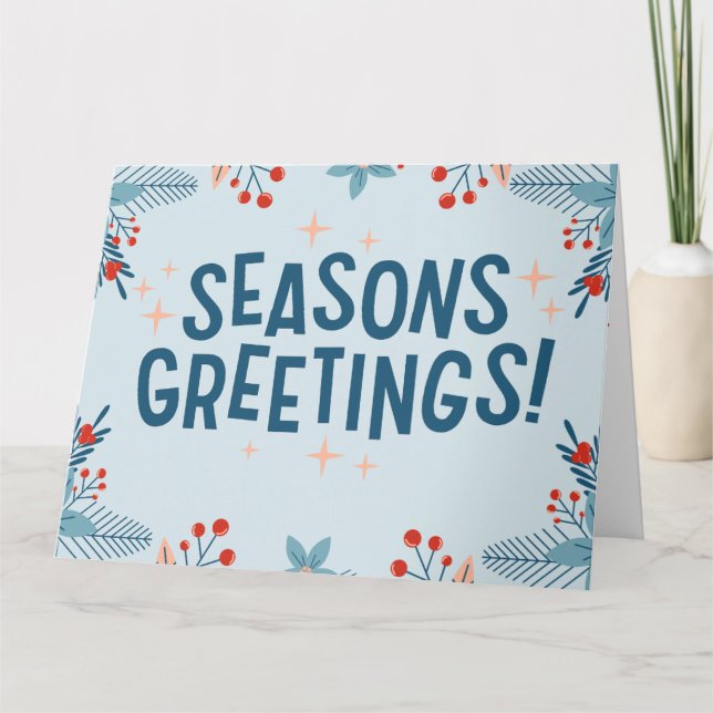 Carte Vœux de la saison à tous pendant cette période des (Devant)