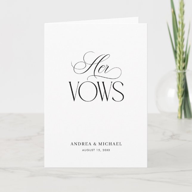 Carte Vœux De Mariage Élégants Script Luxueux À Timeless (Devant)