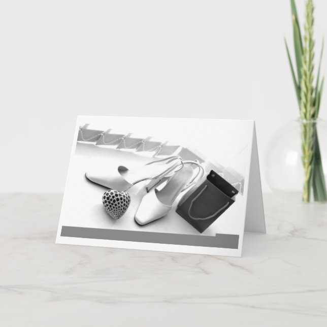 CARTE VŒUX DE "MODE DU SOIR" POUR FEMME (Devant)