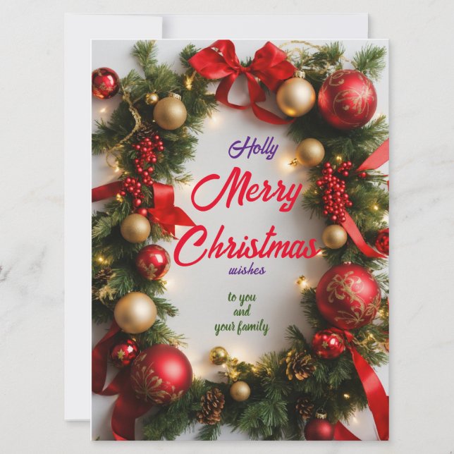 Carte voeux de Noël (Devant)