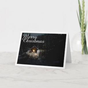 Carte Vœux de Noël avec Maison de Sorcière