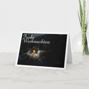 Carte Vœux de Noël avec maison de sorcière