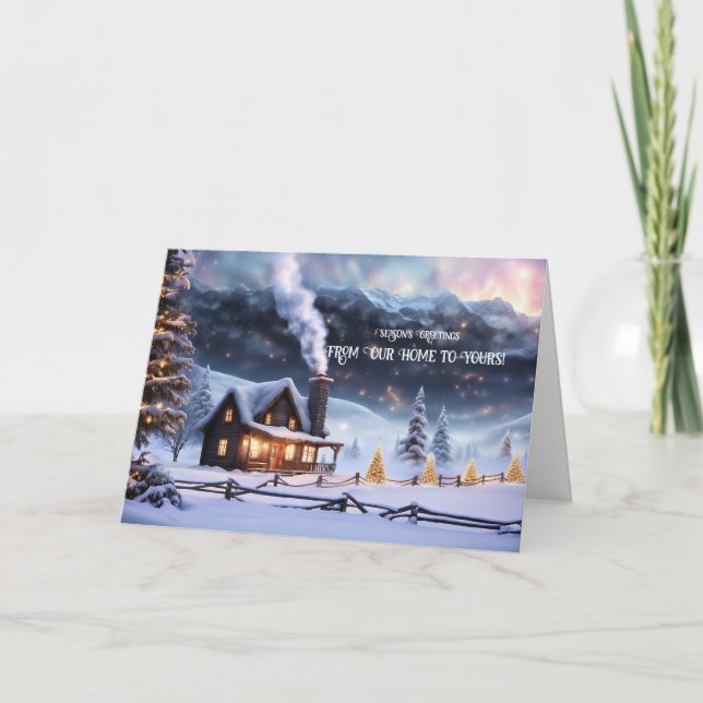 Carte Vœux de Noël de notre maison à la vôtre (Devant)