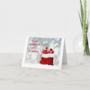 CARTE *VOEUX DE NOËL/NOUVEL AN* VOISIN