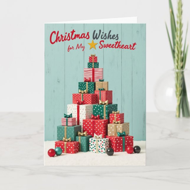 Carte Vœux de Noël pour mon amour (Devant)