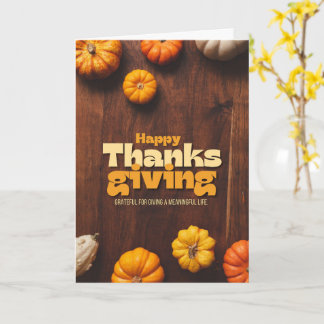 Carte Vœux de Thanksgiving sincères