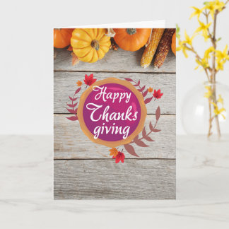 Carte Vœux de Thanksgiving sincères