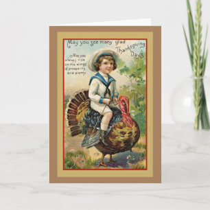 Carte Vœux de Thanksgiving vintage
