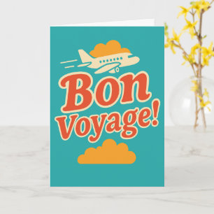 Carte Vœux de voyage élégants Avion rétro Minimaliste