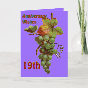 Carte voeux du 19e anniversaire, personnalisable