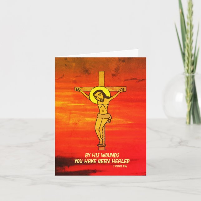 Carte Vœux du Vendredi saint Pâques  (Devant)