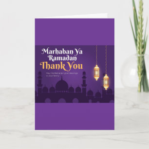 Carte Vœux élégants de Ramadan - Or Ramadan Kareem