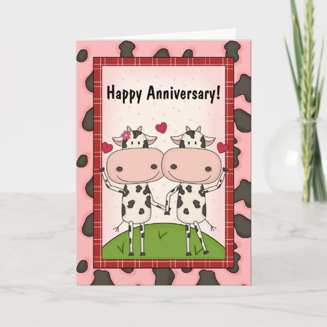 Carte Vœux mignons pour l'anniversaire de mariage (Devant)