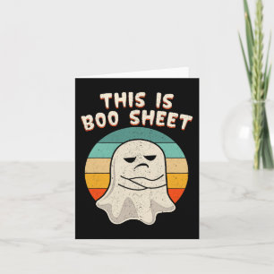 Carte Voici Bosheet Ghost Retro Halloween Costume Me